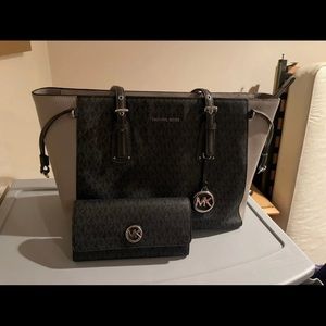 Michael kors tote and wallet